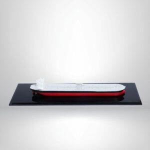 Silver Oil Tanker Ship Model